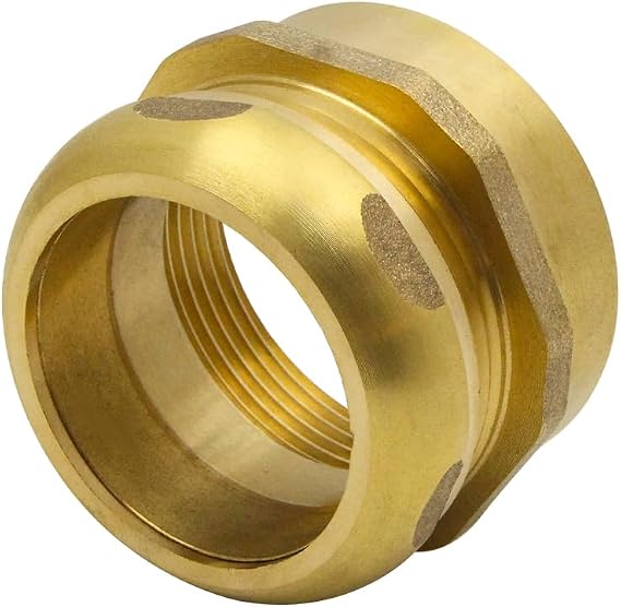 ZM Fire Equipment Trap Adapter Brass Hexagonal Fitting (1-1/2" FIP x 1-1/2" Slip-Joint)