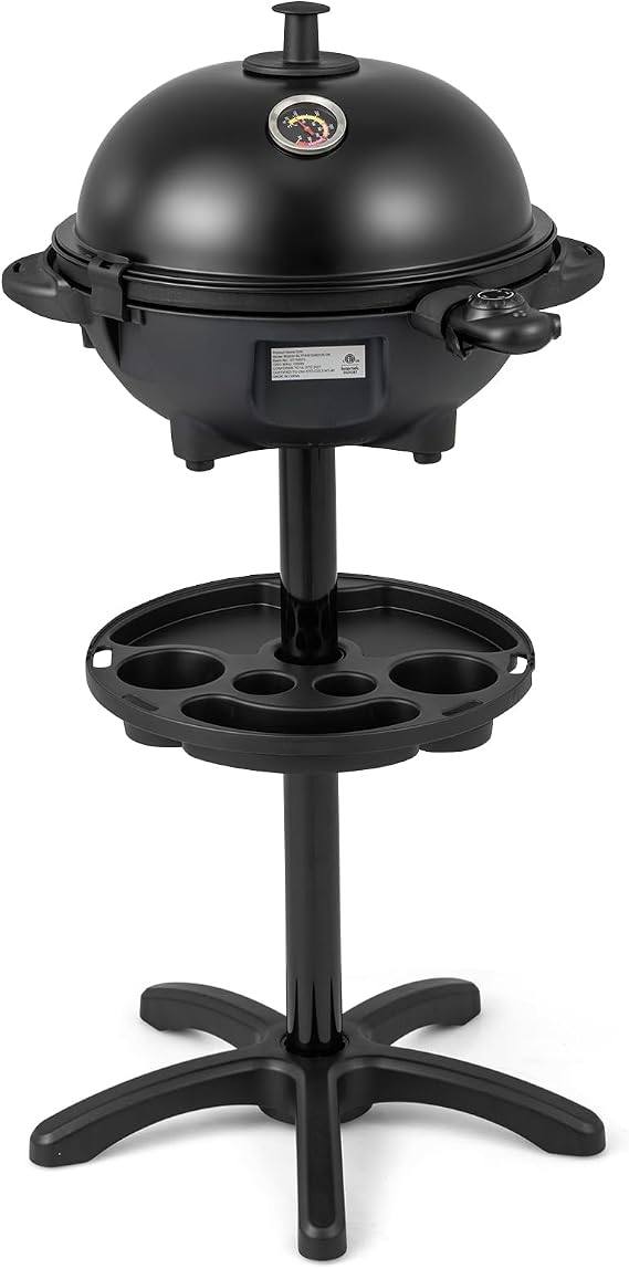 Happygrill 2-in-1 Electric Grill Outdoor with Non-stick Grill Plate