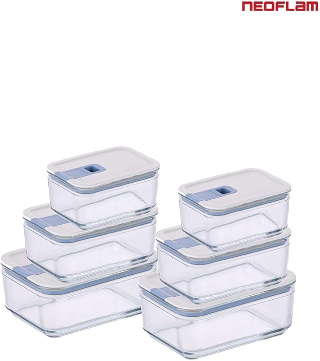 Neoflam Perfect Seal Cam Saklama Kabı Seti, 6 Parça