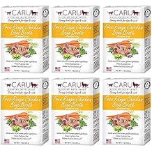 Caru - Classics Free Range Chicken Bone Broth - for Dogs & Cats - Supports Overall Pet Health - Pour-Over Broth for Wet/Dry Food - Human Grade Ingredients - Non-GMO - Made in USA - 17.6 oz - 6 Pack