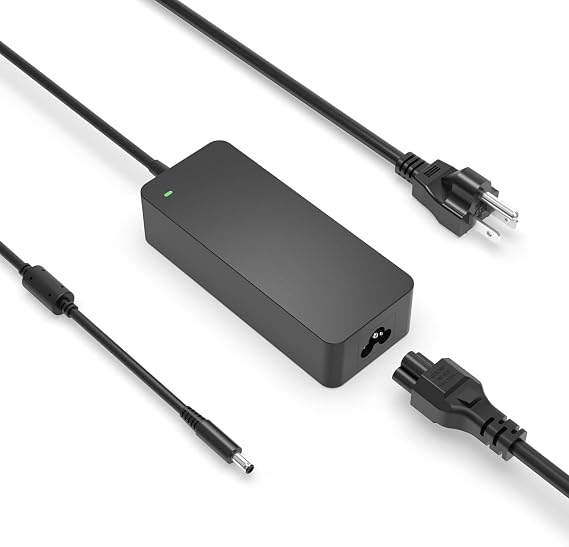 90W 65W AC Charger Adapter Fit for Dell Inspiron 15 17 7501 7500 7590 7790 7591 5400 5401 5490 5491 AIO 2 in 1 7791 W24C002 Black Silver P83F P84F Laptop Power Supply Cord