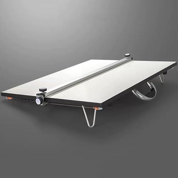 A2 Drawing Board, Easily Adjustable Drafting and Architecture Tool, with Parallel Ruler and Ergonomic Carrying Handle, for Students and Professionals Drawing Board - 60x45 CM