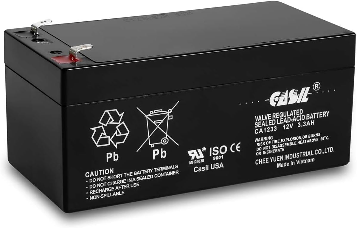 Casil 12V 3.3Ah Replacement Battery Compatible with EXP1233 ML3-12 12 Volt 3 AH SLA AGM Battery