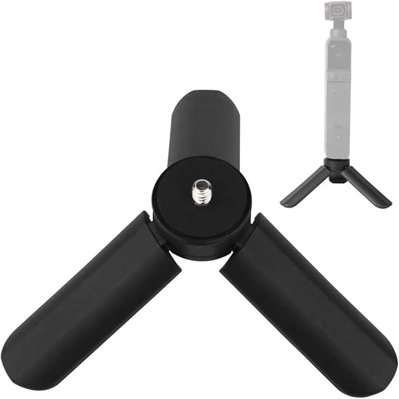 Mini Tripod Stand with 1/4 Inch Screw Desktop Handheld Tripod Anti Shake | Small Desktop Tripod Portable Grip for Phone Osmo Pocket 4P/4/3 Action 6/5 pro/4 Mission 1 X5 Gimbal Cameras Tabletop Stand