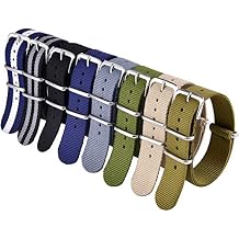 Ritche Christmas Gift Military Ballistic Nylon 8 Packs 18mm 20mm 22mm Watch Band Replacement Watch Straps for Men Women, White Elephant Gifts, Stocking Stuffers for Men