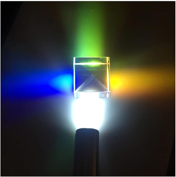 Prism and Kaleidoscope Cube Prism 12.7mm Optical Color Prism Cube Science Classroom Optical Kit