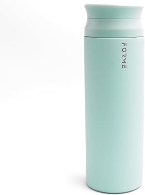 FORME - Blender Shaker Bottle, Leakproof Double Insulated Stainless Steel, Noiseless Shaker Bottle for Hot & Cold Drinks, Ideal for Protein & Supplement Shakes Sea Mist, 23.7 oz