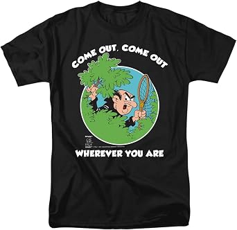 LOGOVISION Smurfs Gargamel Unisex Adult T Shirt,Gargamel Black,2X-Large
