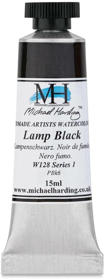 Michael Harding Professional Watercolors - 15ml Tubes (Lamp Black)