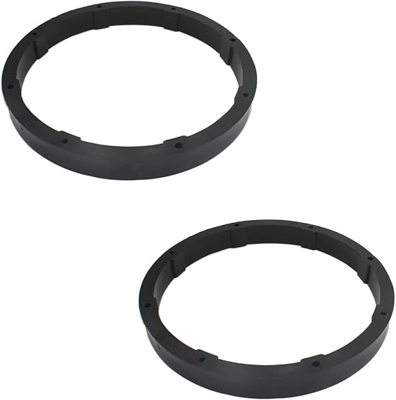 2pcs 6.5" Speaker Spacers Universal Car Audio Speaker Soild Pad Subwoofer Mid Range Custom Installation Mounting Adapter(Black)
