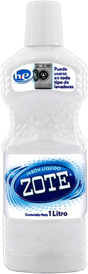 ZOTE DETERGENTE LIQUIDO WHITE 1L (33.81 floz) jabon