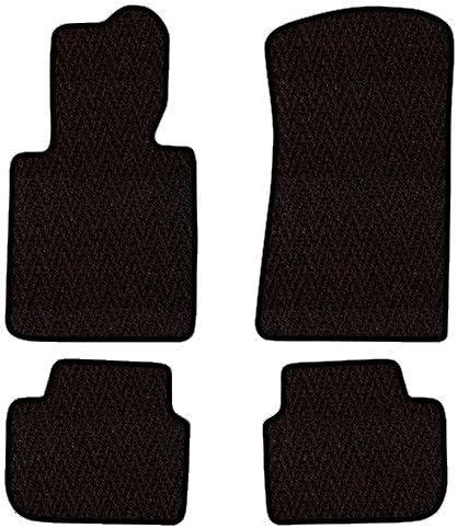 Automotive-Custom Fit Coco Car Mats Mercedes-Benz 2010-2016 E-Class Coupe/Convertible w212 E300 E350 E400 E500 E550 E63 CDI Bluetec AMG Diesel 4Matic Hybrid RWD Black Herringbone-Four Piece