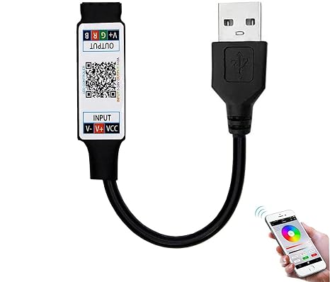 Mini RGB Bluetooth Controller USB 5V Music Bluetooth LED Controller Light Strip Controller for RGB LED Strip