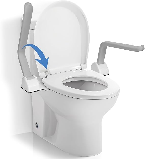 VARIPOWDER Toilet Safety Rails for Senior, Toilet Safety Frame with Handles