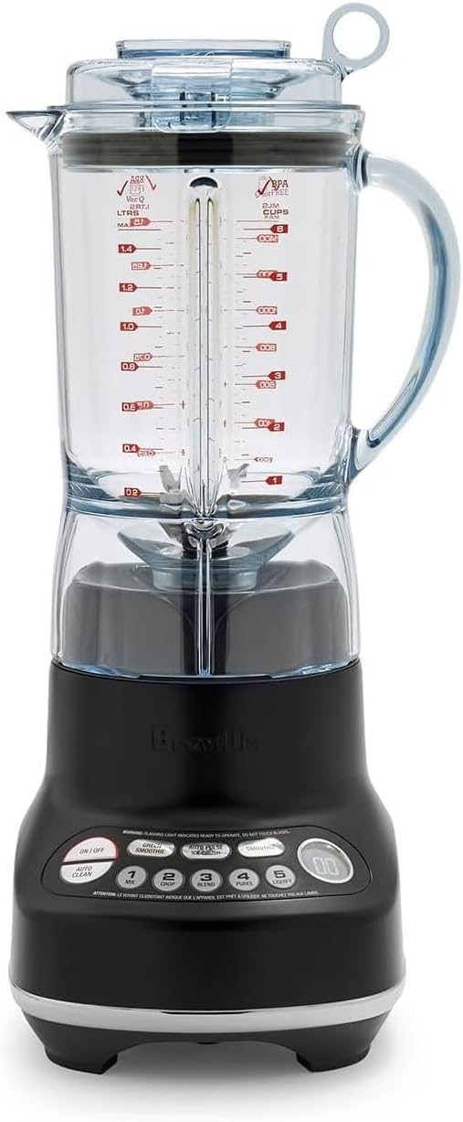Breville BBL620BTR Fresh and Furious Blender for Kitchens, Black Truffle