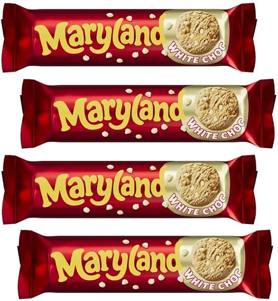 Maryland White Chocolate Chip Cookies Bundle | Perfect afternoon tea cookies | Chocolate Biscuits | Perfect biscuits for gifting | Biscuits for HIM & HER | Available for Hampers (200g x 4 packs)