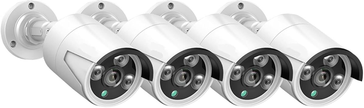 4MP 5MP POE IP CCTV Camera Audio H.265 Video Waterproof Outdoor Wired Surveillance Security Bullet Cameras(4PCS 5MP POE)