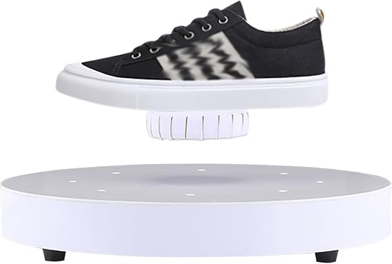 Magnetic Levitation Display Platform with 360 Rotation and 8 LED Lights - Antigravity Floating Stage, Load Bearing 400g