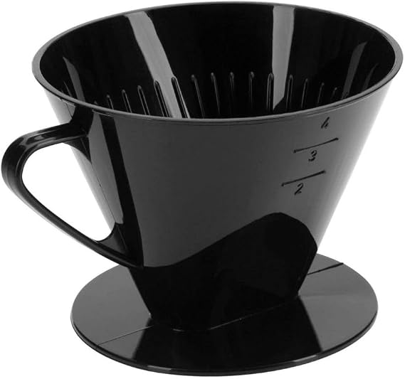 Westmark Pour Over Coffee Dripper, Coffee Filter Cone Size 4, Reusable Plastic for Manual Brewing, Up to 4 Cups, Model 24442261