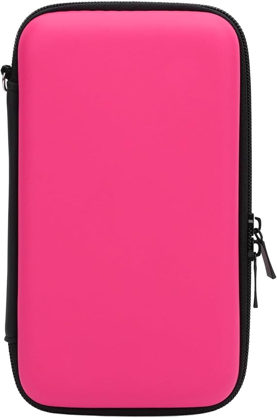 Generic 2DS XL 3DS 用保護ハードシェルキャリングケース - コンソールアクセサリー用の安全な収納ポーチ、旅行に最適 - PU EVA 素材 ピンク