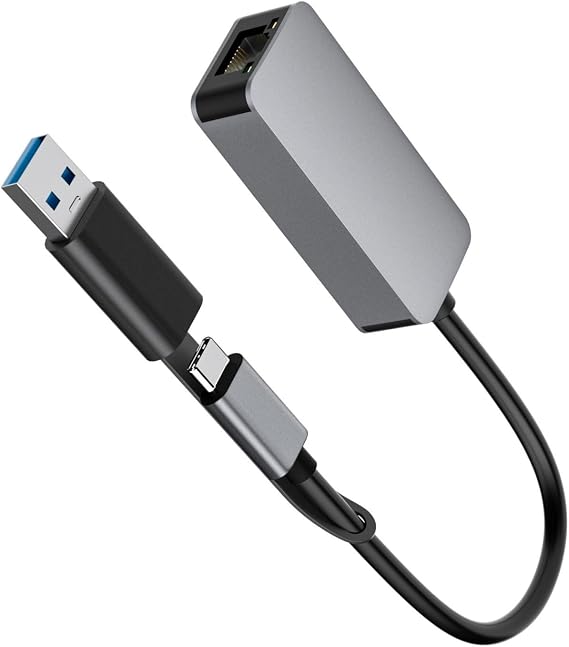 USB 3.0 Gigabit Ethernet Adapter 2500Mbps High Speed Cord Internet Converter Efficient 2500M RJ45 USB Ethernet Converter