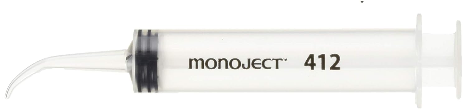 Monoject 3072331 Curved Tip Syringe, 12 mL, 0.5 Height, 0.5 Wide, 4 Length, 12 cu. in., Plastic Pack of 4