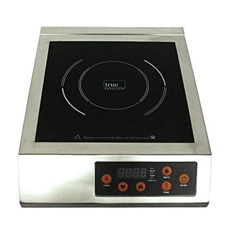 TI-1SS Commercial 13 inch Portable Single Burner Induction Ceramic-Glass Cooktop, 3200W, UL197 Certified
