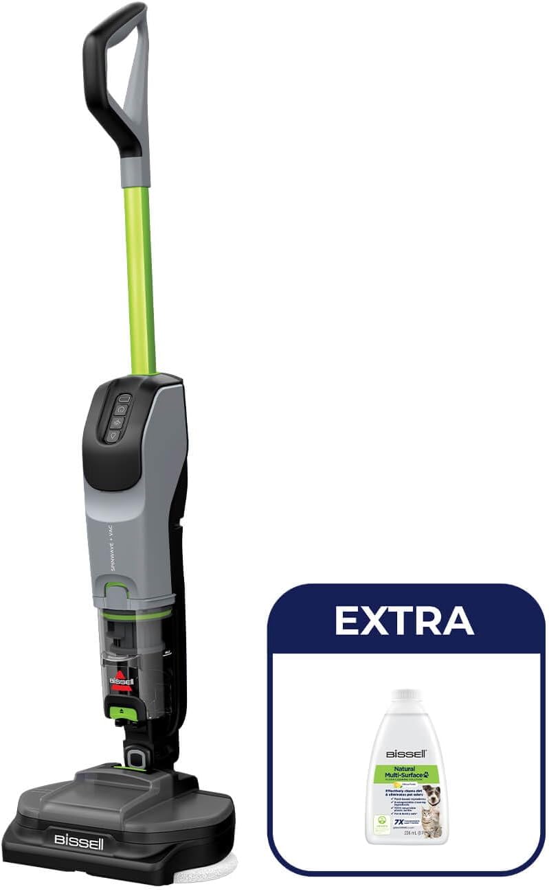 Bissell SpinWave  Vac Pet Wireless Hard Floor Cleaner Wipe and Vacuum Easy Cleaning For All Hard Floors Especially for Pets 3885N