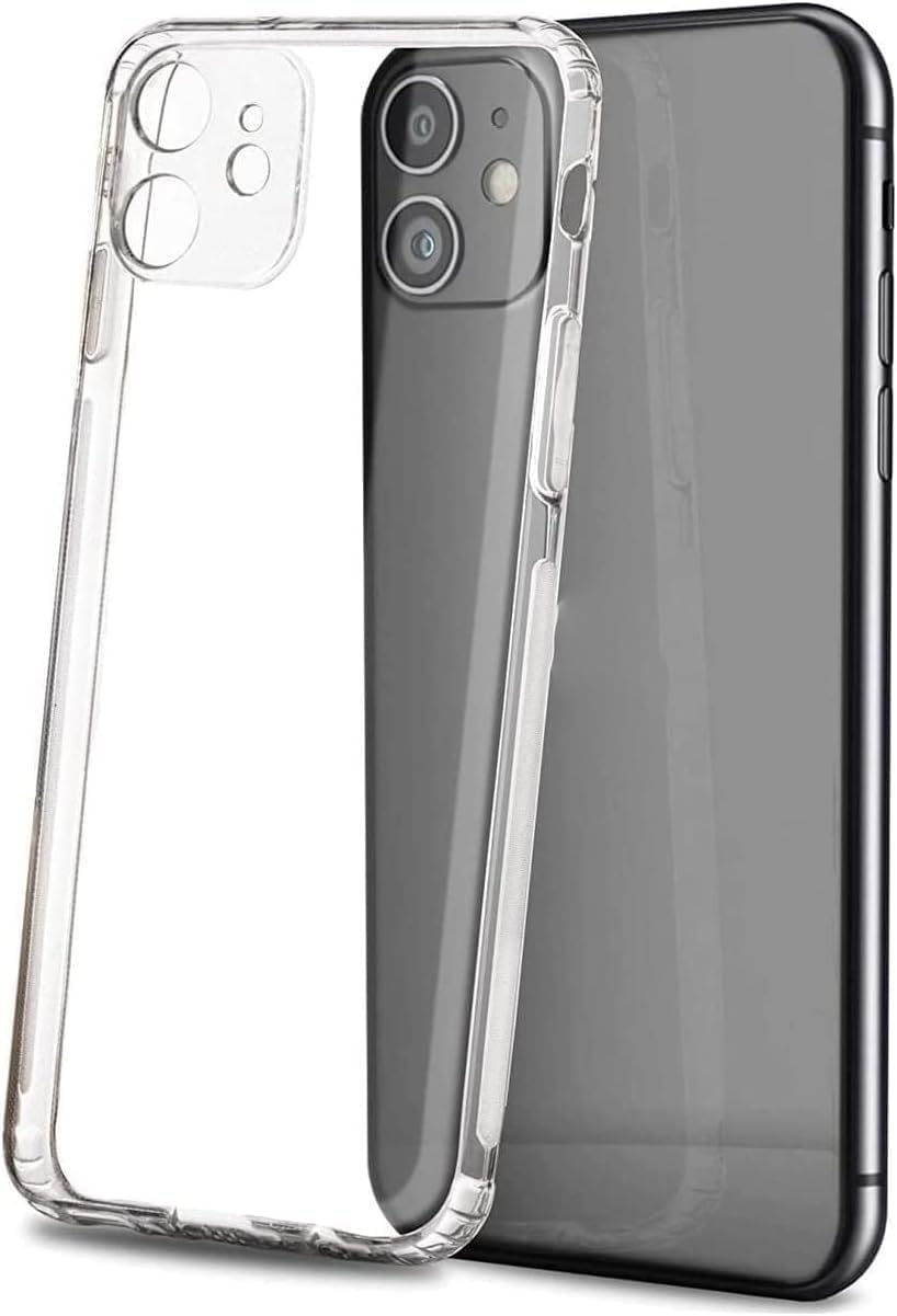 GGM GİYİM & AKSESUAR iPhone 11 ile Uyumlu Şeffaf Silikon Şok Emici Özellikli Full Kasa Koruma Sağlayan Şeffaf Kılıf