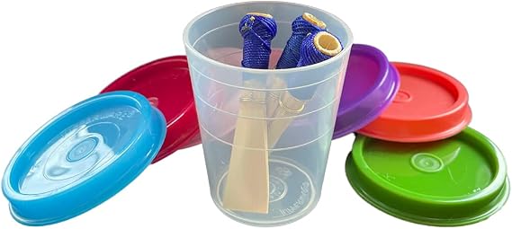 Bassoon Reed & Oboe Reed Soaker Cup with a Random Color Lid