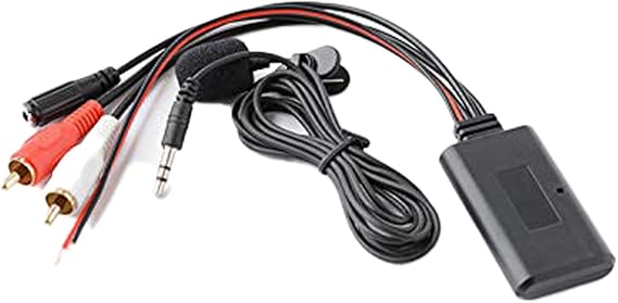 12V Aux Bluetooth 5.0 Adapter Module Music Receiver Car kit with 2 RCA Input Aux Audio for Car Radio Stereo Speaker