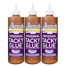 Aleene's Original Tacky Glue, All Purpose Adhesive, Perfect for Crafts and DIY Projects, Dries Fast and Clear, 8 fl oz 3-Pack