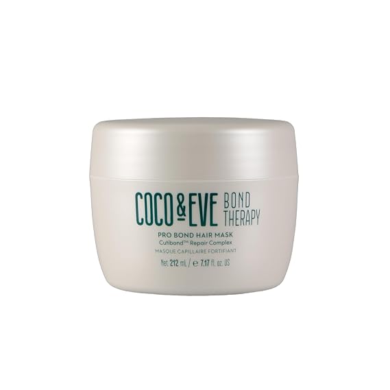 Coco & Eve Bond Therapy Pro Bond Hair Mask. Strengthening Bond-Building Treatment with CutibondTM Repair Complex. Nourishes, Hydrates, Reduces Breakage for Damaged Chemically Treated Hair (7.17 fl oz)