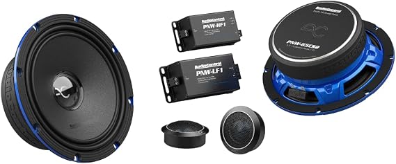 AudioControl PNW Series 6.5" Component Car Speakers Set (Pair) with 1" Tweeters,125W, 3 Ohm, Rear or Front Door Speakers & Truck or Car Audio Systems, HPF/LPF Crossovers, Premium High Fidelity