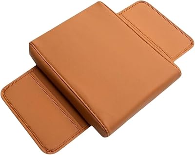 Compatible for Haval H9 II 2024 2025 Auto Central Armrest Box Height Increase Pad Nappi Leather Protective Cover Increase Storage Bag Box5 Wire Brown Right