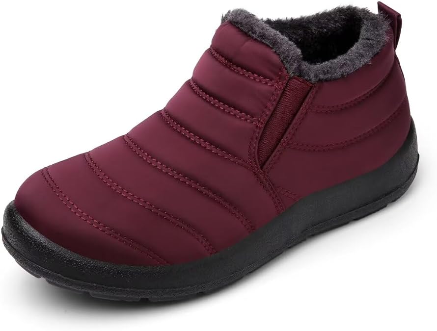 Cheval Winter Snow Boots for Women, Fur Lined Warm Ankle Booties, Outdoor Anti-slip Waterproof Comfortable Short Boot, Botas De Invierno Para Mujert