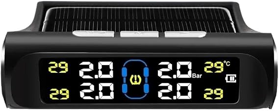 Tpms Intelligent Solar Tyre Pressure Monitoring System Parking Sensors For Cars Temperature Tire Air Gauge