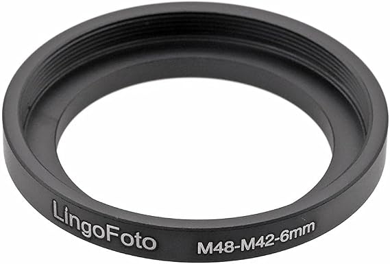 M48-M42 Telescope Adapter Ring, Female 48mm to Male 42mm T/T2 Thread F-M Adapter-3mm