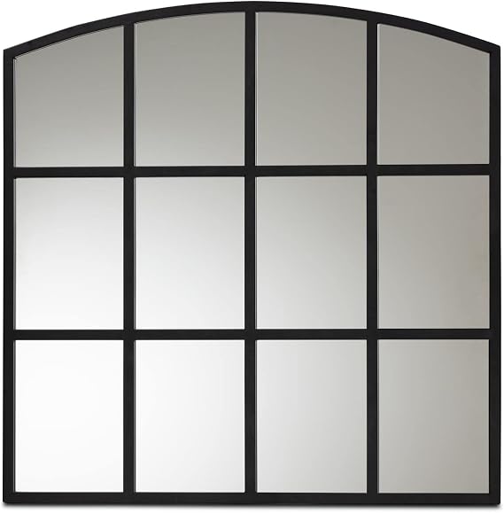 Baxton Studio Barrington Black Finished Metal Accent Wall Mirror