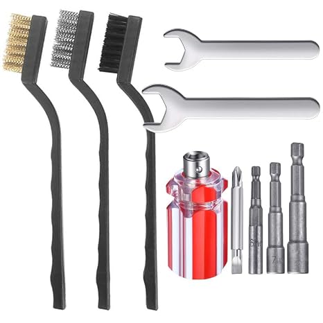 3D Printer Nozzle Change Tool for MK8 MK10 UM2 E3D, 7-in-1 Tool Kit with Copper Wire Toothbrush 3D Printer Accessories