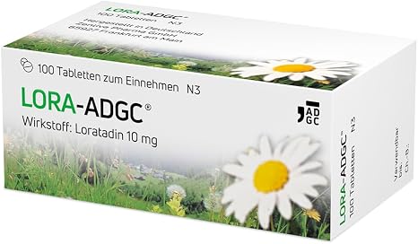 Lora ADGC® - 100 Stück - Antiallergikum zur Behandlung von Allergiebeschwerden wie Heuschnupfen Juckreiz und Hautrötungen - langanhaltend & gut verträglich - Bereits für Kinder ab 2 Jahren