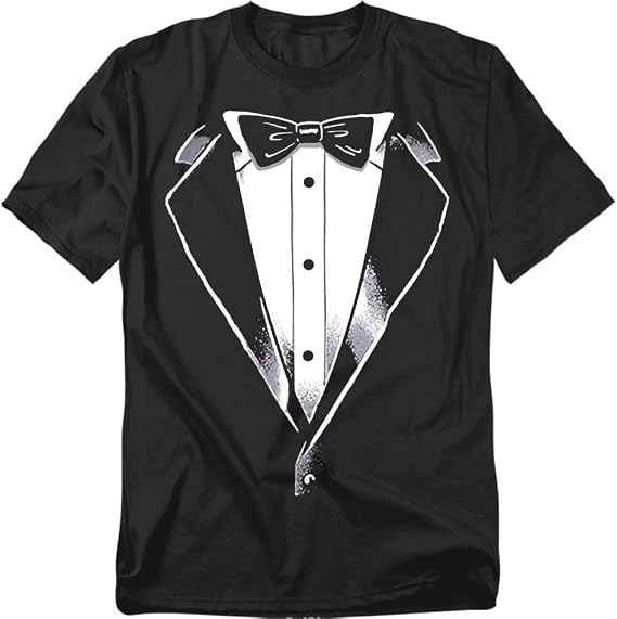 Popfunk Tuxedo Costume T Shirt for Men & Women Funny Unisex Halloween Outfit Graphic Tee