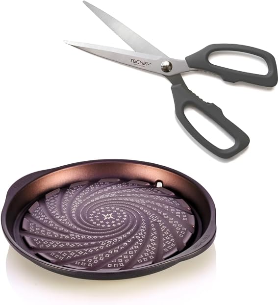 TECHEF - Stovetop Korean BBQ Non-Stick Grill Pan with BBQ Scissors