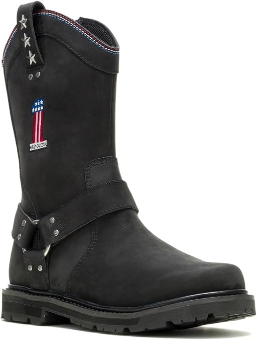 Harley-Davidson Men's Rambert Tall Black Leather Motorcycle Boots, D93889