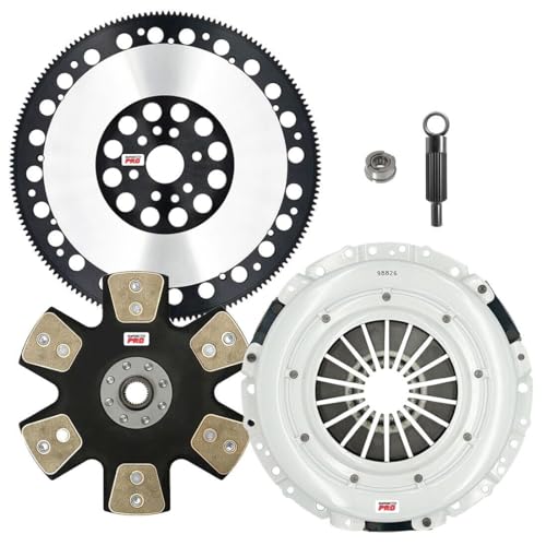 ClutchMaxPRO Performance Stage 5 Clutch Kit with Chromoly Flywheel Compatible with 2005-2010 Ford Mustang GT Bullitt Shelby GT 4.6L 26 Spline 11 CP07803HDDLSF-ST5