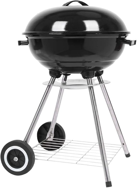 VINGLI 18 Inch Charcoal Grill Original Kettle Apple Charcoal Grilling Stove Large Oven for Outdoor Courtyard Picnic Roast Meat Home BBQ