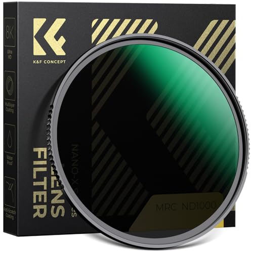 K&F CONCEPT 95mm ND1000 10-Stop Fixed Neutral Density ND Filter with 28 Multi-Coated Optical AGC Glass Waterproof Camera Lens Filter- for Long Exposure Photography Nano-X Series