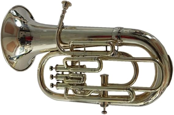 Brass Euphonium Bb/F 4 Valve Chrome Wow W Case Mp Silver
