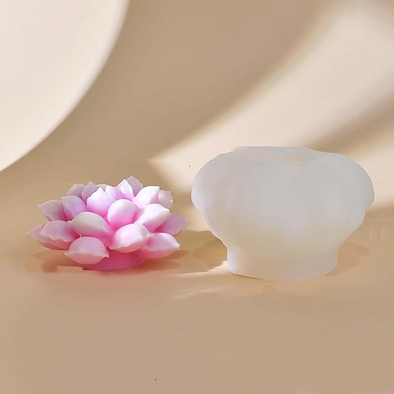 ESEENS Large Succulent Mold Succulent Candle Mold Flower Mold Peony Mold Succulent Resin Casting Mold Resin Making Molds Silicone Mold for Candle Home Decorate Mold Candle Making Mold 3D Animal Mold