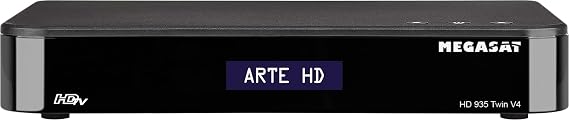 Megasat HD 935 Twin V4 - Twin Satellite Receiver PVR Bluetooth - Black 2 receivers SAT>IP client & server Bluetooth audio streaming for transmitting audio to headphones/speakers